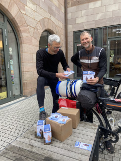 zuerst gesegelt - dann geradelt! tolle Schokolade jetzt zu haben!